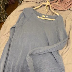 gap light blue tunic length sweater